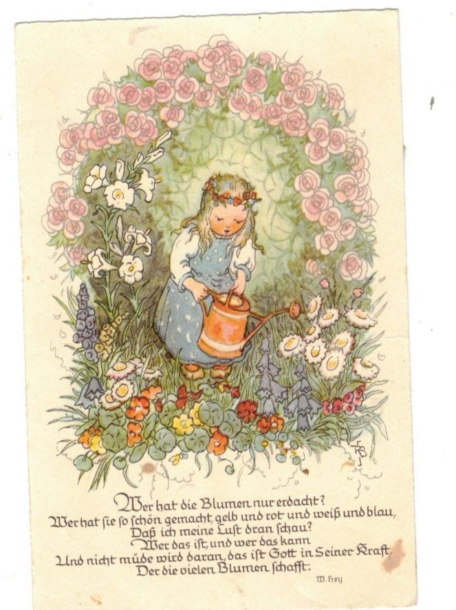 Cartoline postali: 9 Kitschkarten Kinder Mädchen Knaben – Usato da Widnau venduto da Seppl480 2