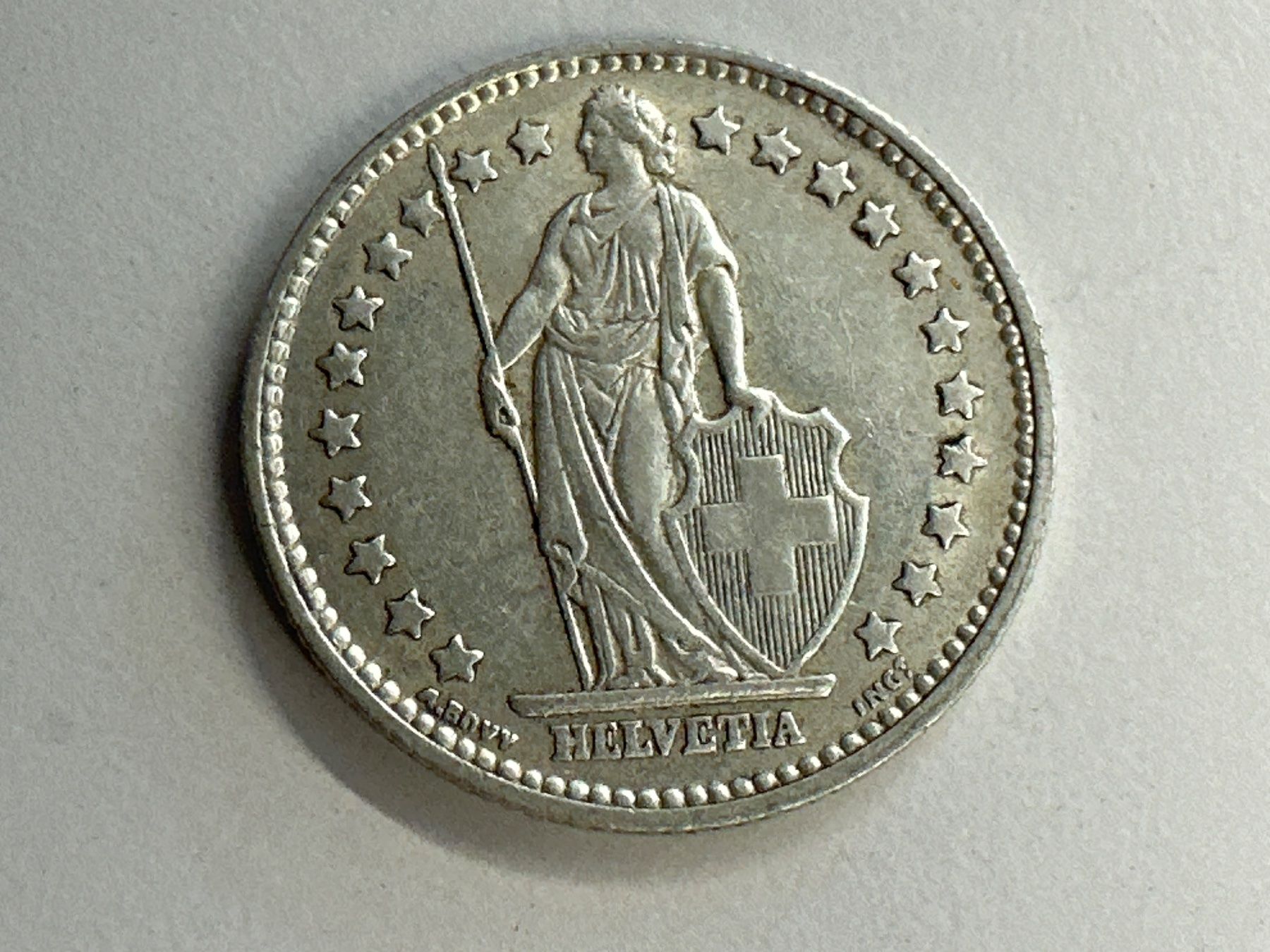 Tutti le monete: 1 Fr. Silber Schweiz 1955 ss+ – Usato da Herisau venduto da herau 1