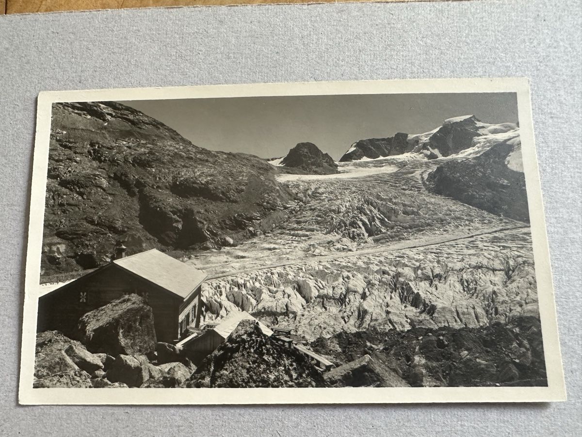 Ansichtskarten: AK 1924 Bovalhütte g. Diavolezza, Persgletscher – Gebraucht aus Frauenfeld von aluma14 2