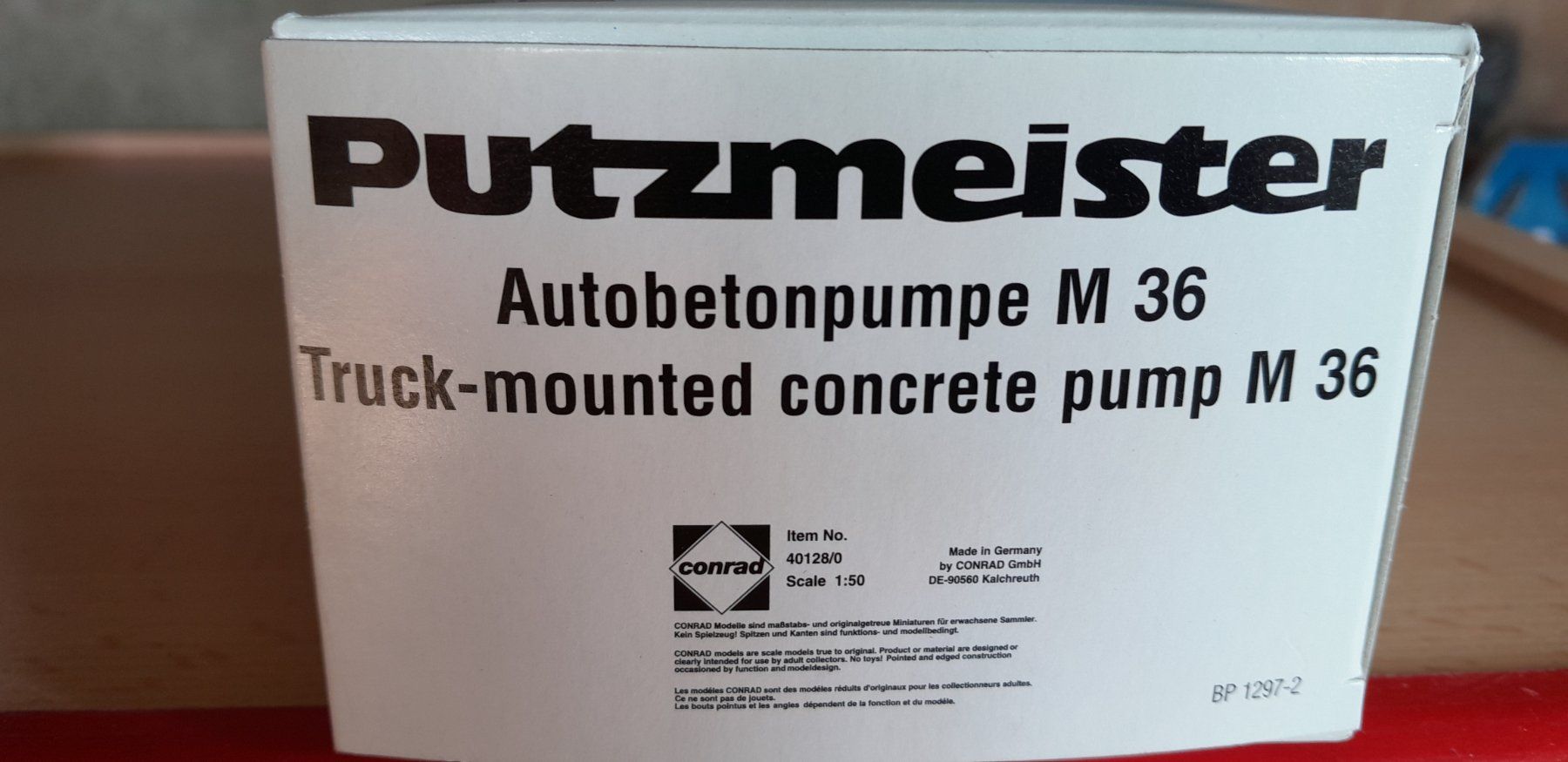 Conrad Kit di modellismo & Modellini statici: Putzmeister Betonpumpe – Nuovo e nell'imballaggio originale da Oberlunkhofen venduto da Grassykey 1