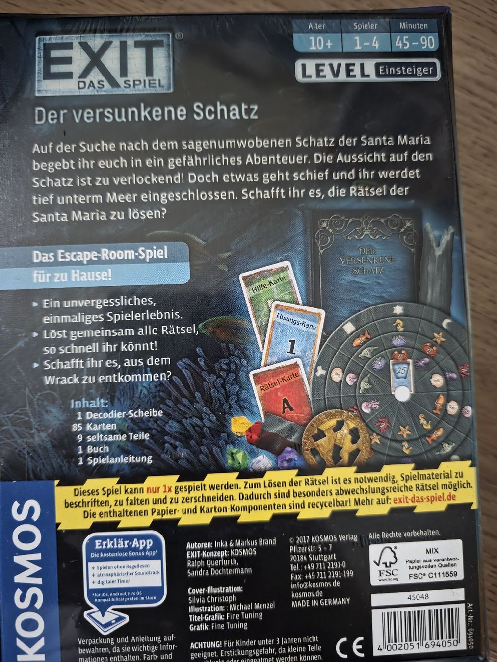 Giochi: EXIT Das Spiel: Der versunkene Schatz - Neu & Original – Nuovo e nell'imballaggio originale da Seedorf BE venduto da rar_89ym 1
