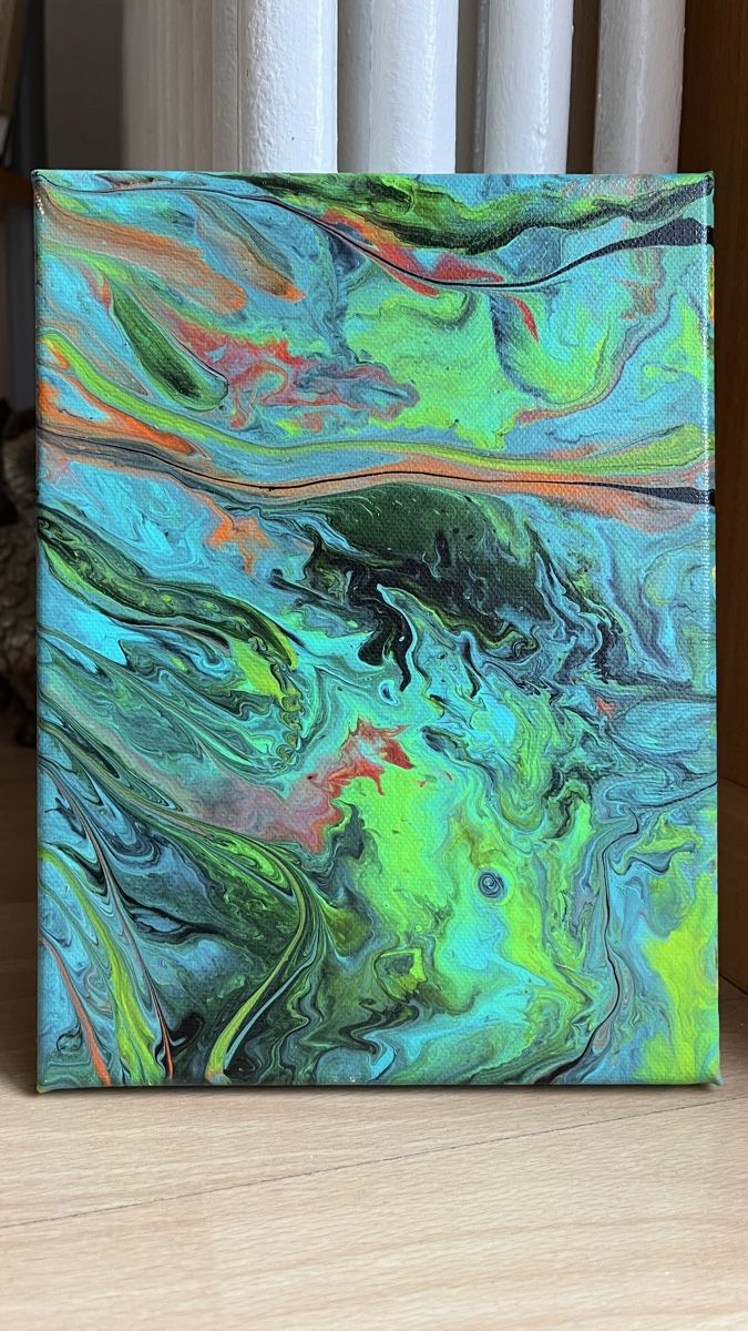Dipinti: Abstraktes Acryl Bild "Laguna" – Nuovo (secondo la descrizione) da Hochdorf venduto da Jasminurschel