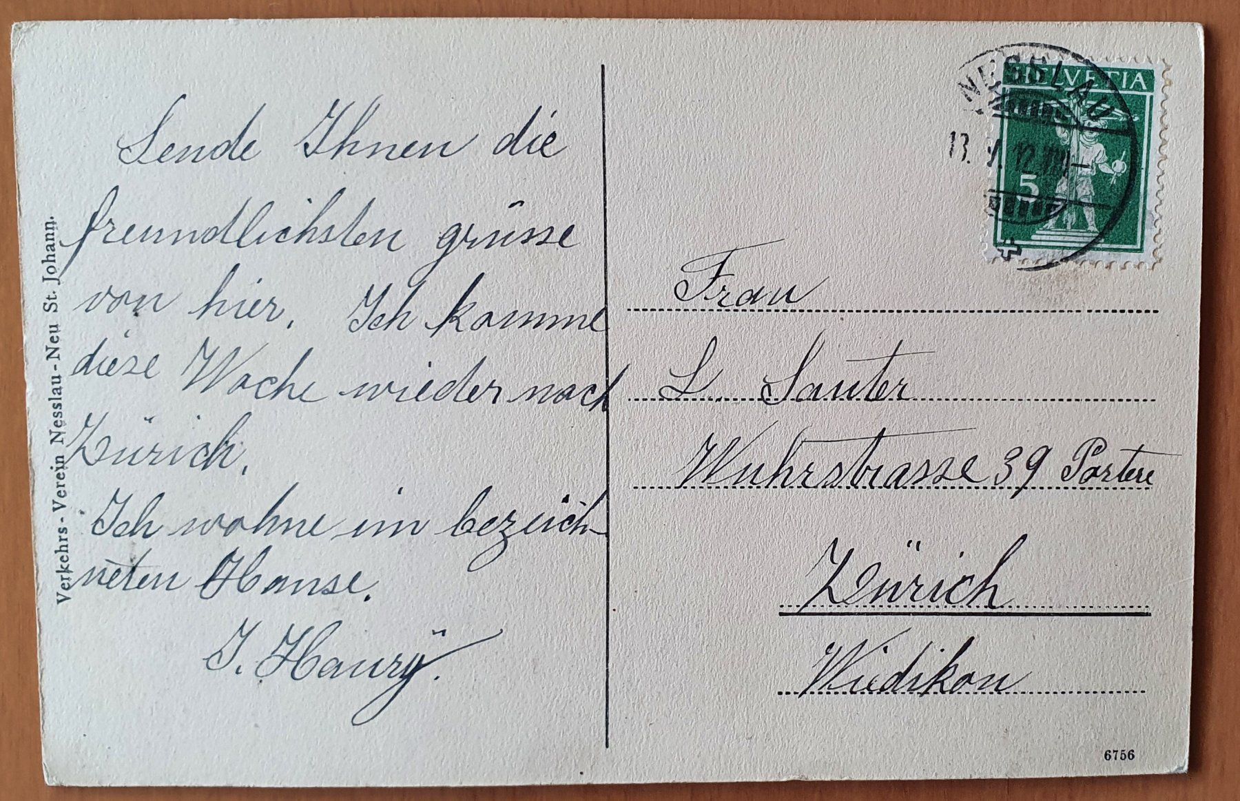 Cartoline postali: Nesslau 1912 - mit Wasserbrücke – Usato da Kreuzlingen venduto da Rschweiz1 1
