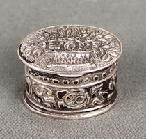 Silber Deckeldose, 800, Mailand