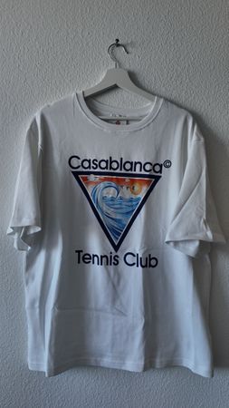 Casablanca Tennis Club T-Shirt Weiss Grösse L - Sommerlich &