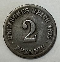 2 Pfennigs - 	Deutsches Reich - 1875 C
