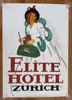 Plakat, Hotel Elite Zürich, 1915, Cardinaux 