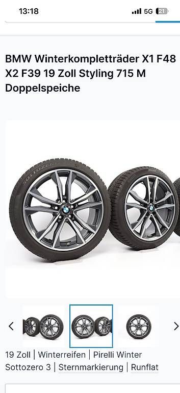 Cerchioni: Bmw komplett Winterreifen – Usato da Goldach venduto da milef0571 1
