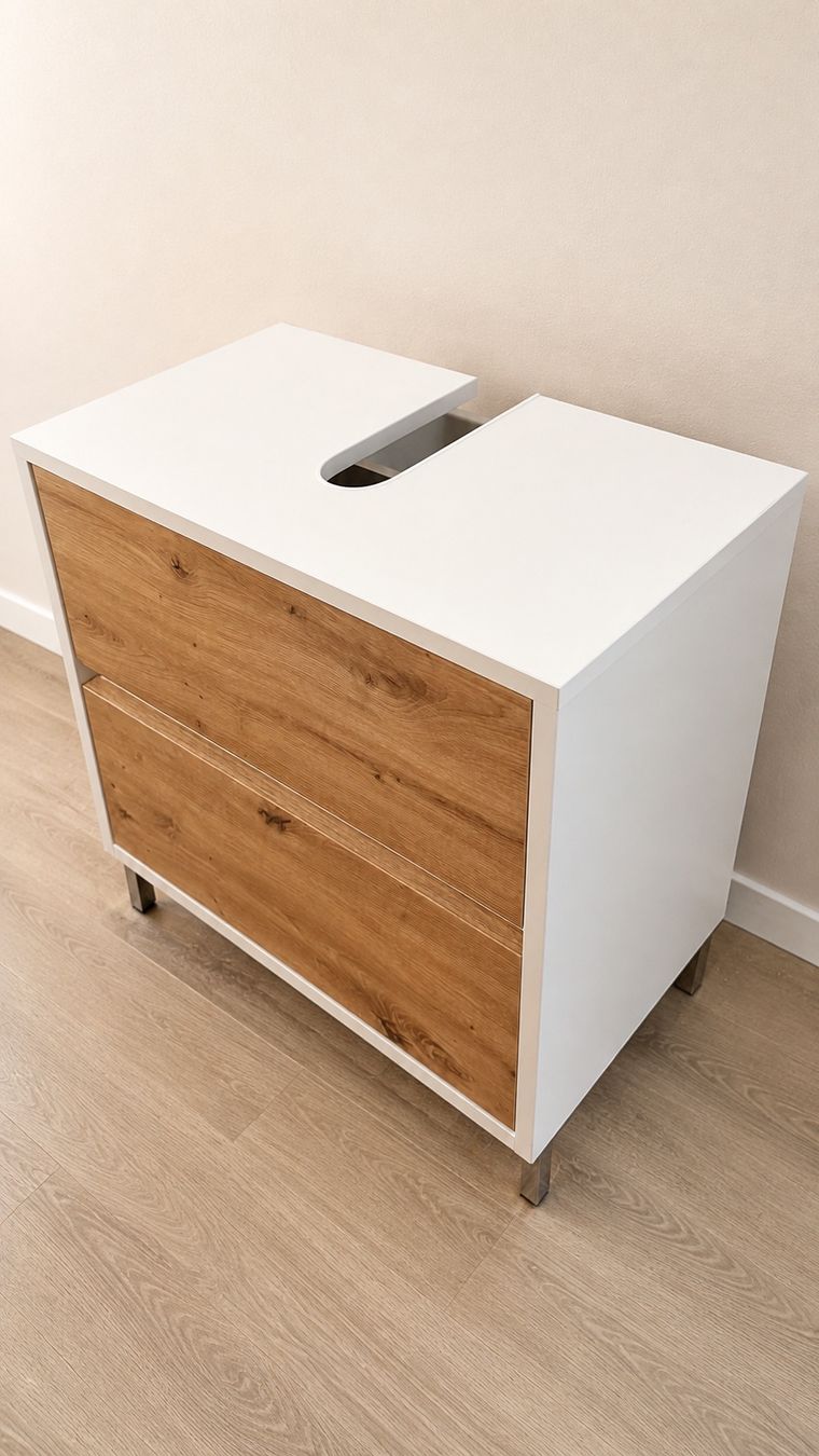 Micasa Badezimmermöbel: Badezimmermöbel-Set 3-teilig – Weiss/Eichenoptik – Gebraucht aus Winterthur von Denzi 7
