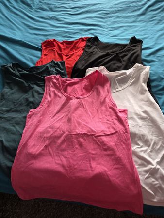 5er Pack Tanktops Damen verschiedene Farben Grösse M guter 