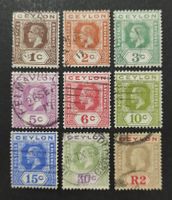 Ceylon 1912-33, George V, LoT gestempelt