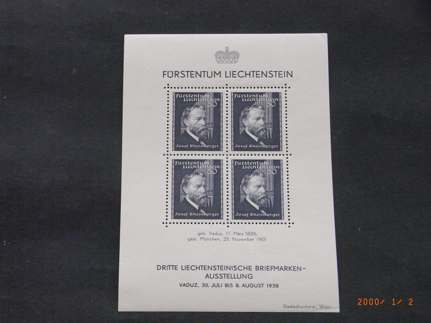 Tutti i francobolli: 1938 Block 3 ** – Usato da Ittigen venduto da shetland