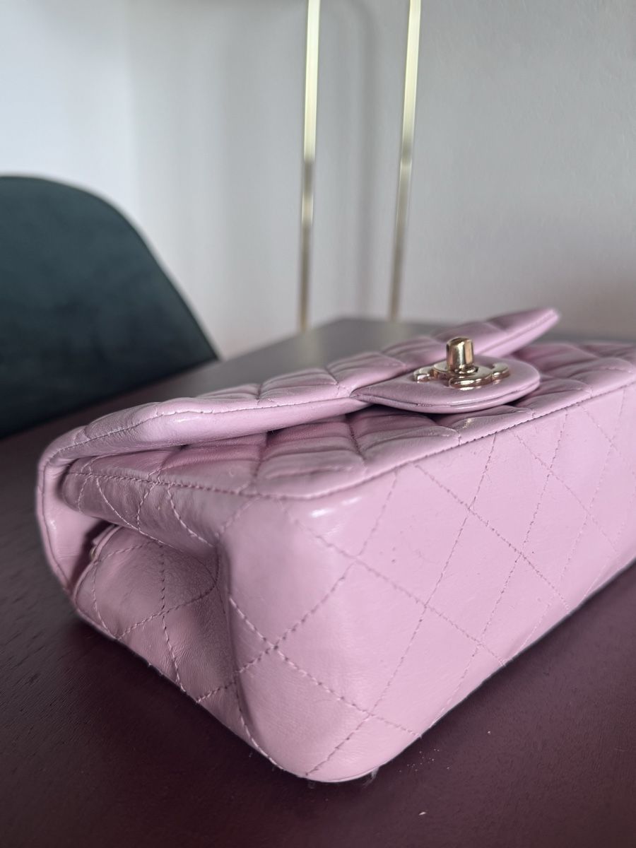 Chanel Borse: Chanel Mini Rectangular Flap Bag Pink Leather Authentic – Usato da Zürich venduto da amber123 2