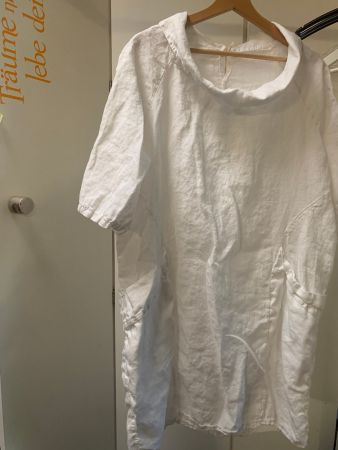 sommerliches Kleid  XL, Leinen weiss