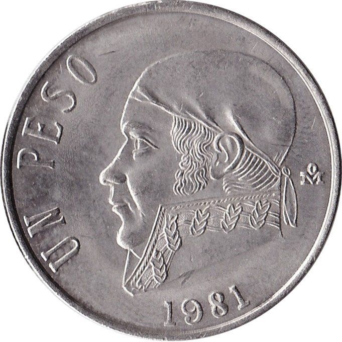 Tutti le monete: 1 Peso Mexico 1981 – Usato da Kriens venduto da TSCH1