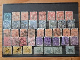 Australien Briefmarken gestempelt auf STeckkarte E4 gem.Bild