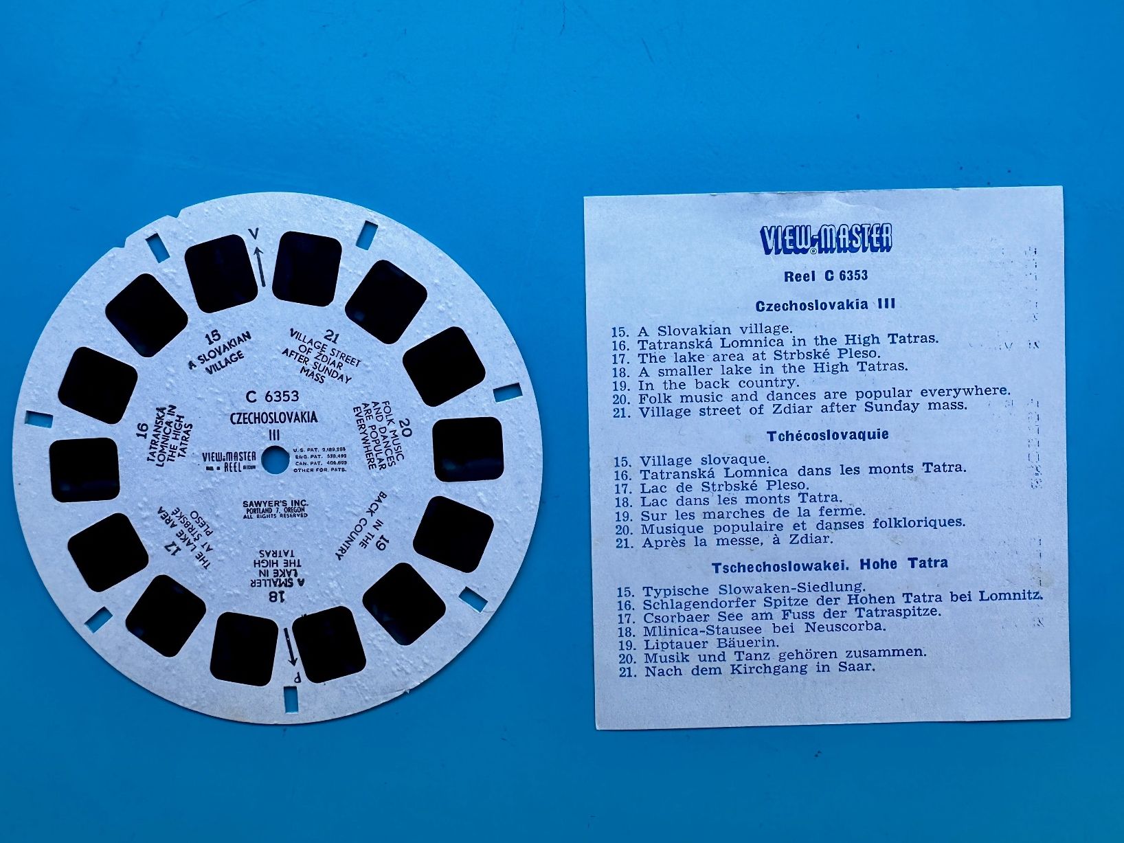 Poster & Bilder: View-Master - Czechoslovakia - C 635 - en anglais – Gebraucht aus Lausanne von Nuuk64 4