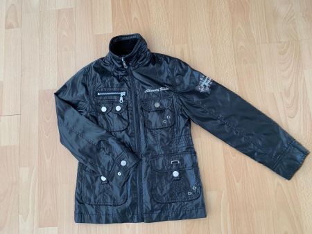 Coole schwarze Windjacke, Gr. 128, neu