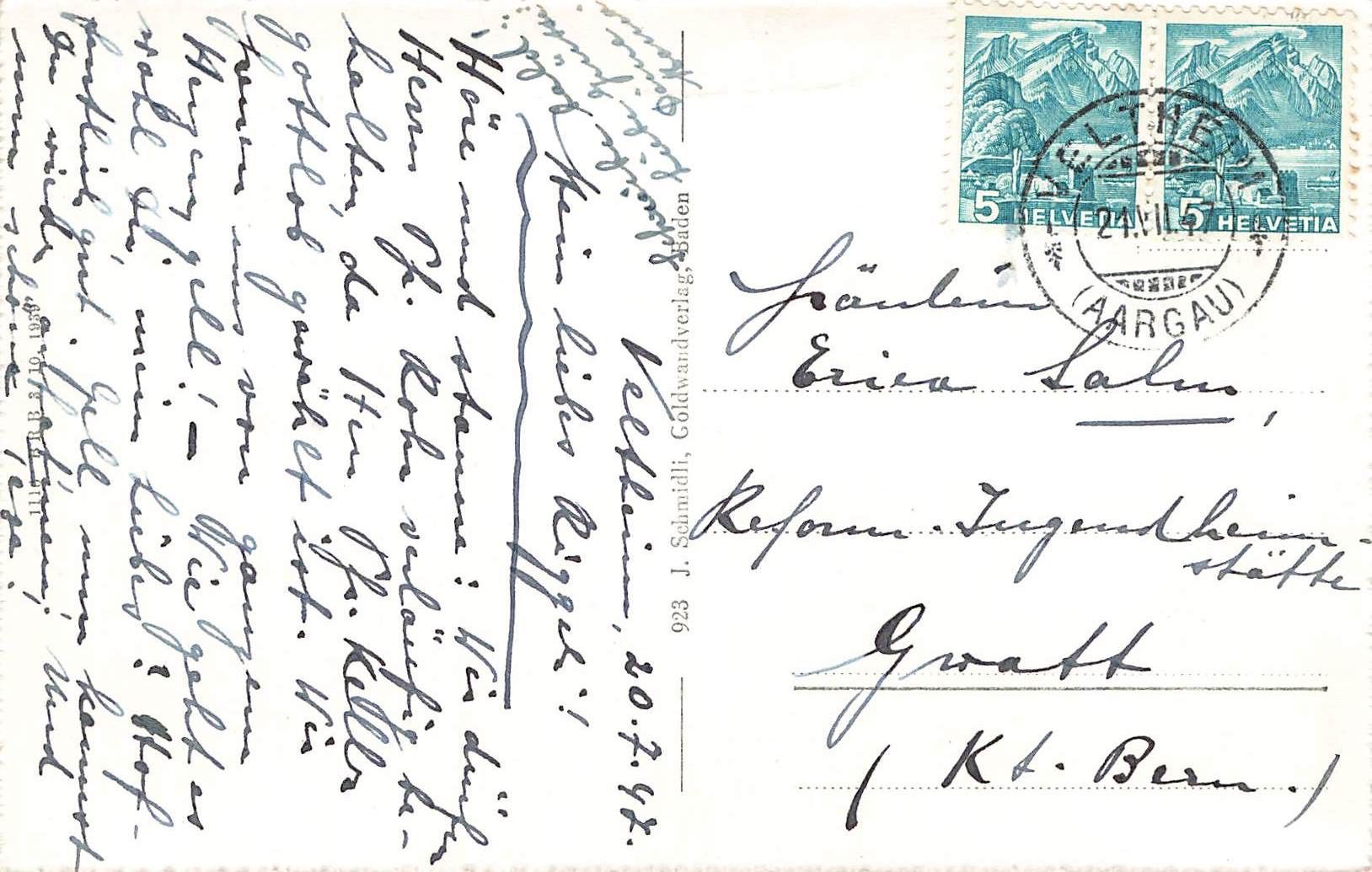 Cartoline postali: Veltheim – Usato da Biasca venduto da Blenio71 1