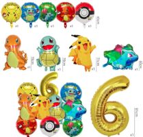 Pokémon Ballone Ballons Geburtstagsparty Pikachu, Schiggy 6