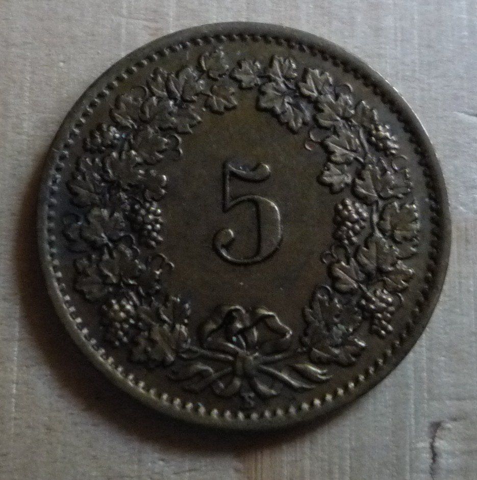 Tutti le monete: 2 x 5 Rappen 1918, ss, ME – Usato da Rieden SG venduto da Sammelfreund 1