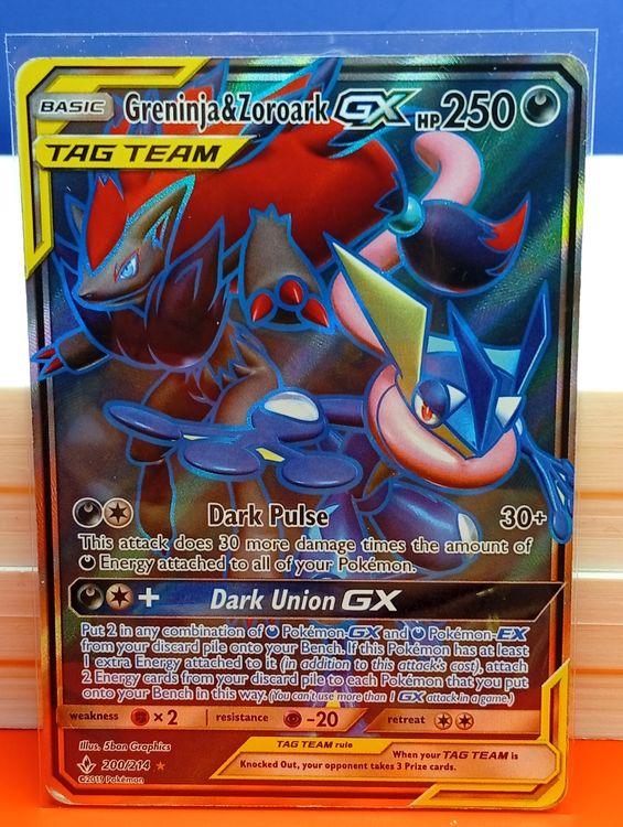 FULL ART Greninja & Zoroark GX ULTRA RARA (Gebraucht) in Vezio für CHF