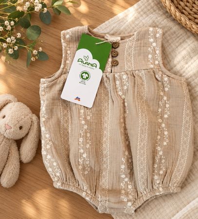 NEU Baby Spieler Alana Musselin Beige