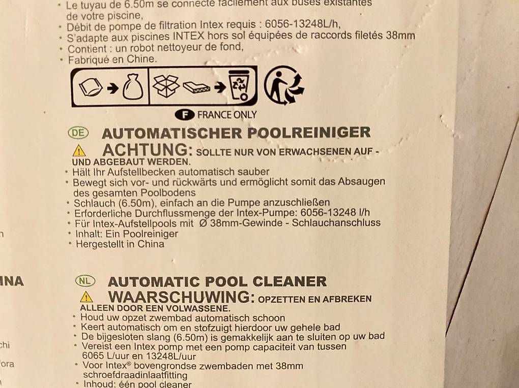 Intex Accessori per Piscine: Neuer Intex Pool Roboter – Usato da Ottikon b.Kemptth. venduto da Remeny7 1