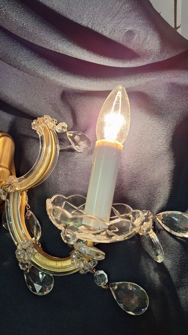 Lampade: kleines Wandlämpchen  , mit Kristallen – Usato da Dornach venduto da majo8689
