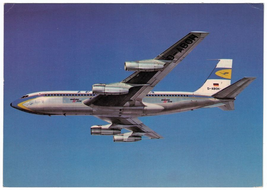 Cartoline postali: Boeing 720 B Jet Lufthansa – Usato da Frauenfeld venduto da POML