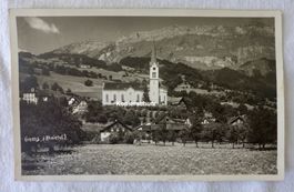 AK GAMS SG, Dorf Teilansicht mit Kirche und Umgebung