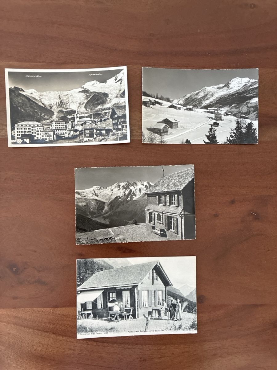 Ansichtskarten: 11 Ansichtskarten Schweiz von Saas Fee VS – Gebraucht aus Oftringen von Cla.vD.74 2