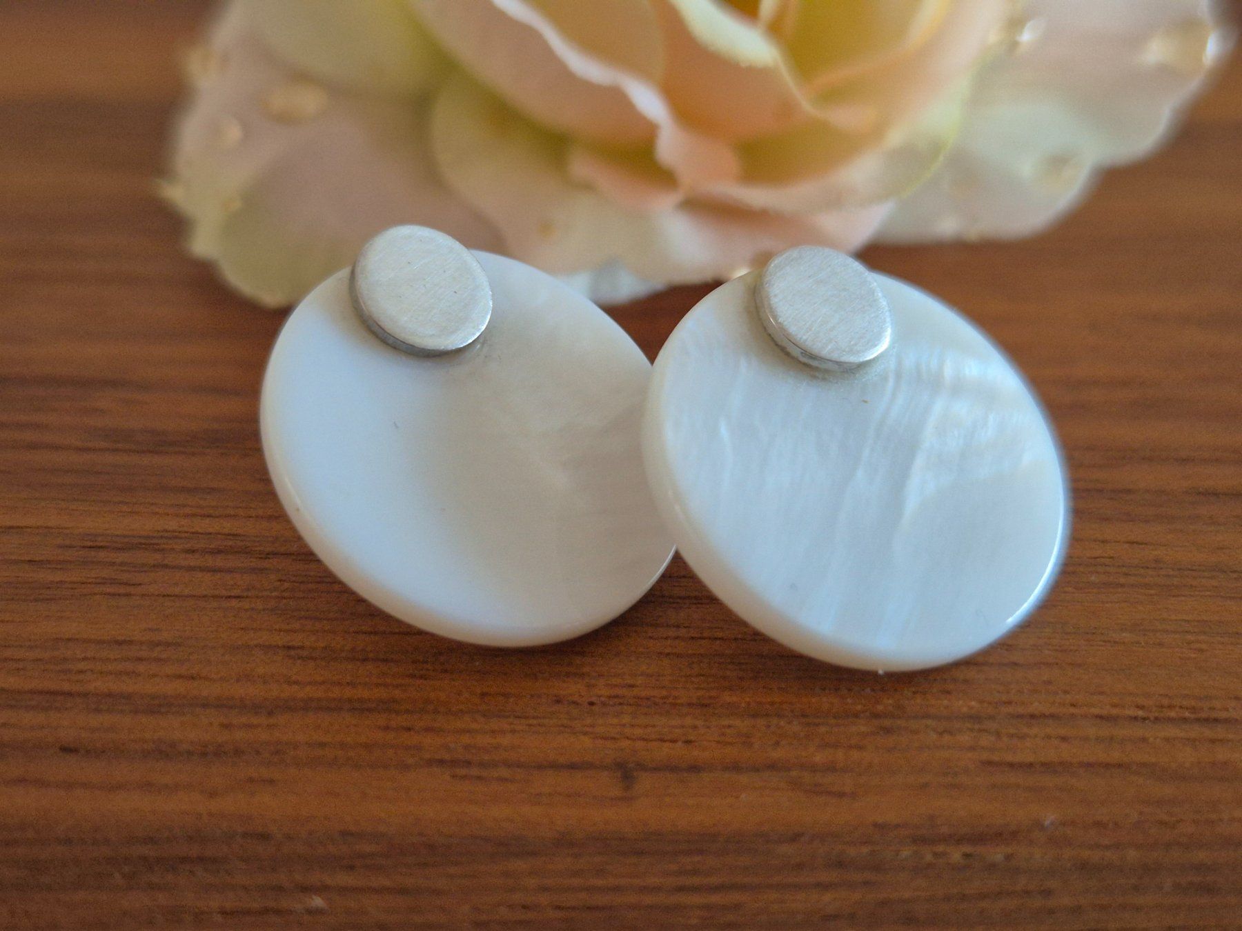 Boucles d'oreille: Ohrstecker Perlmutt Silber 925  neu – Neuf avec emballage d'origine à Dielsdorf par kumsch 2