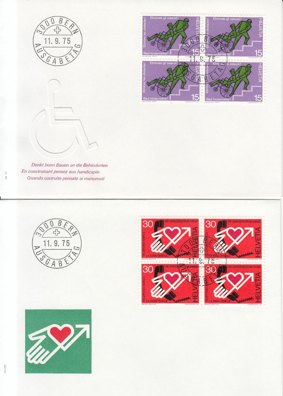 Tutti i francobolli: SBK 568 - 571 im 4er-Block FDC – Usato da Bürglen TG venduto da StampGraf 1
