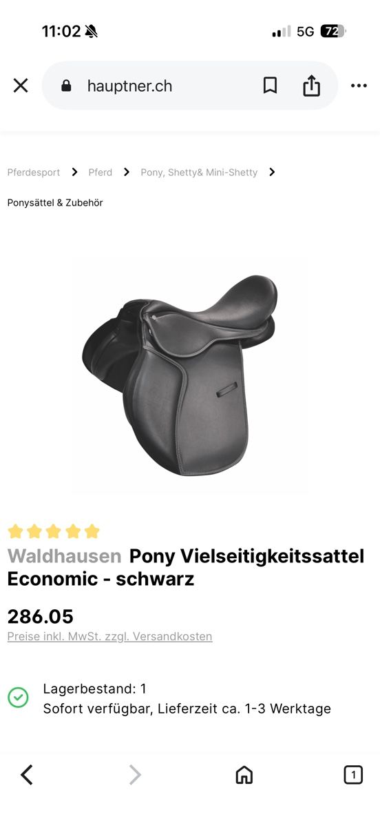 Selle & Accessori: Waldhausen Ponysattel 15,5 – Nuovo (secondo la descrizione) da Wängi venduto da Karole01