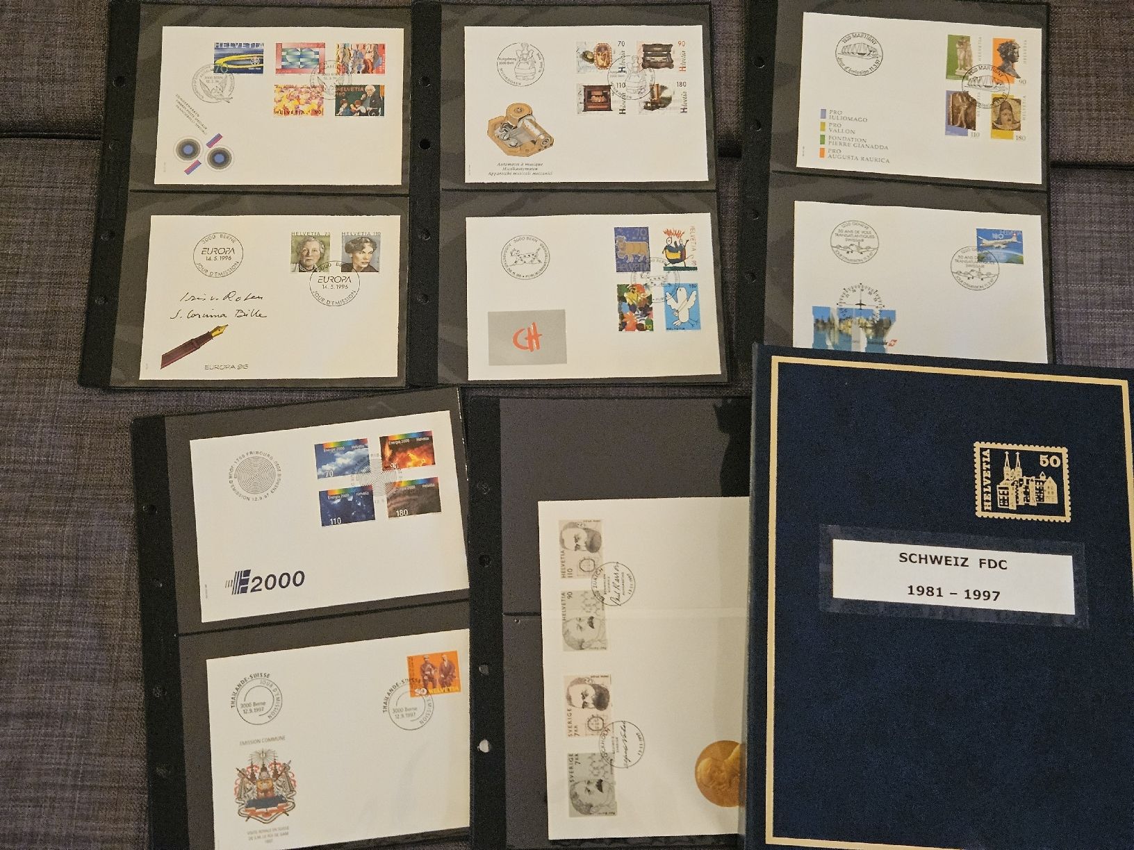 Tutti i francobolli: Sammlung Schweiz FDC 1981 - 1997 / 112 Ersttagesbriefe – Usato da Oberdorf BL venduto da BaldenEagle 1