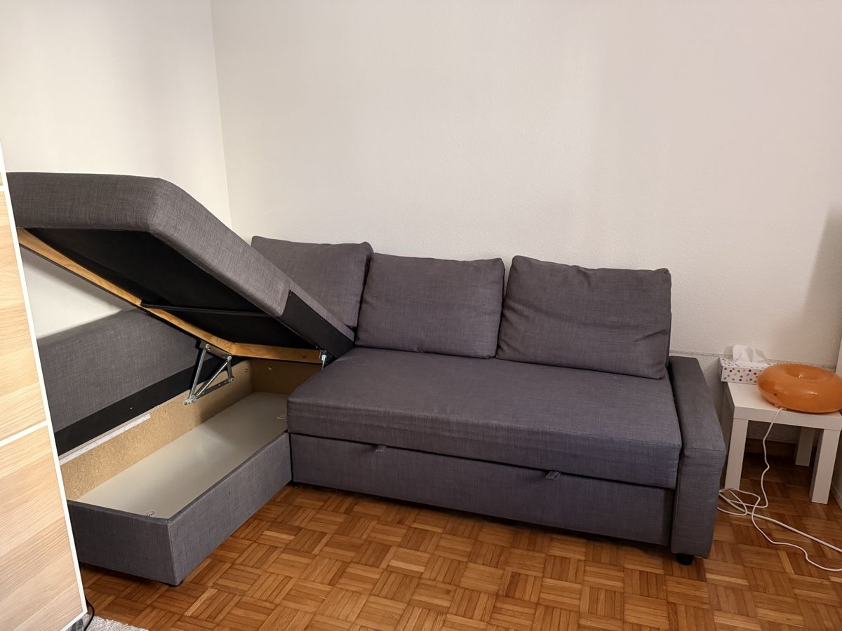 Ikea Divani: Ecksofa Schlafsofa Stoff grau mit Bettkasten – Usato da Rapperswil SG venduto da nad_fh8j 6