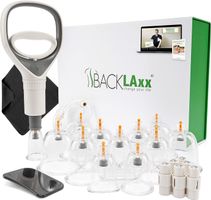 BACKLAXX® Schröpfgläser-Set mit Vakuumpumpe | 12 Stk.