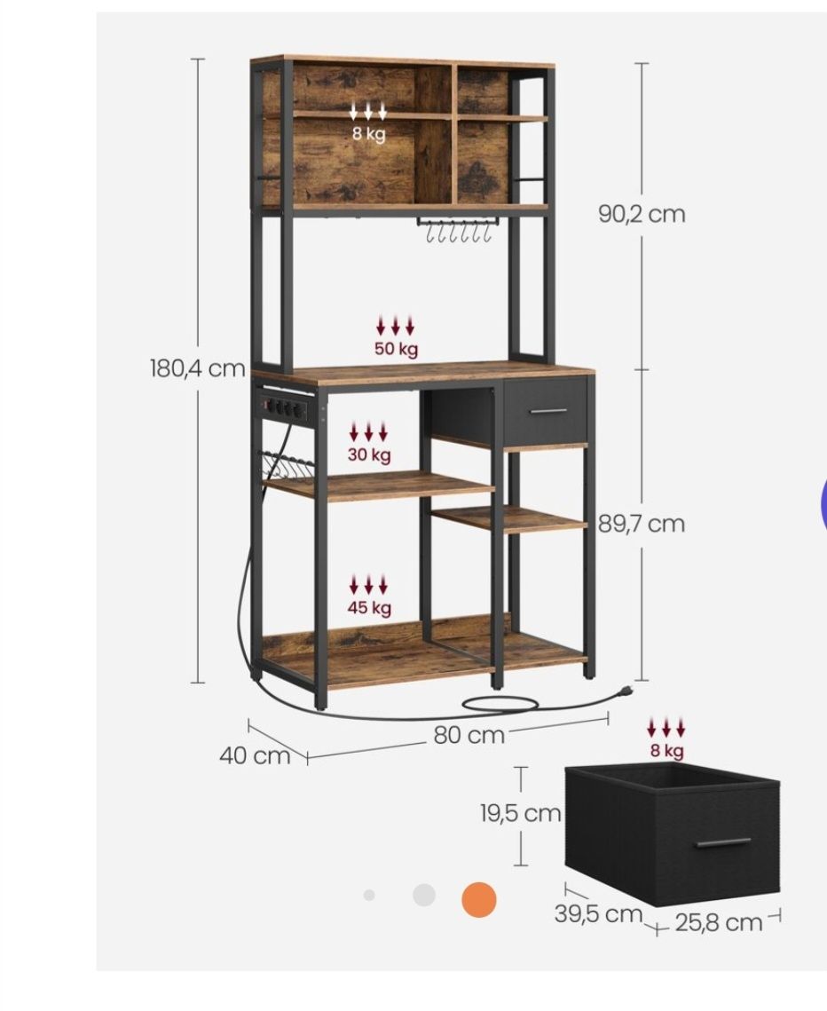 Scaffali: Küchen Regal mit Steckdosen – Nuovo e nell'imballaggio originale da Malters venduto da chaufhuesli 1