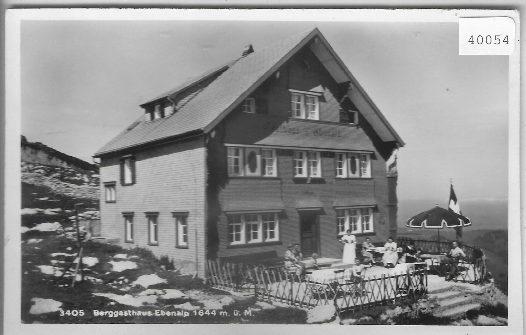 Ansichtskarten: Berggasthaus Ebenalp - animee belebt – Gebraucht aus Ettingen von Kartenplanet