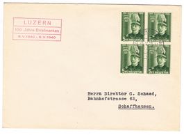 Lettre de Luzern BPA A293 pour Schaffhausen le 5.V.40