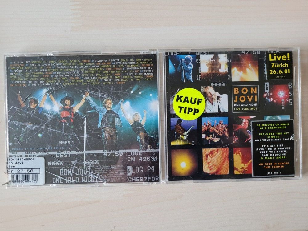 Bon Jovi One Wild Night Live 19852001 CD 2001 Kaufen auf Ricardo