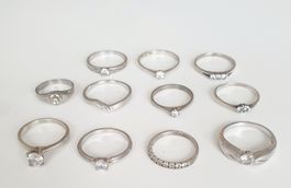 Silberringe Set  Vintage Stil, Damenringe  925 & 835 Silber