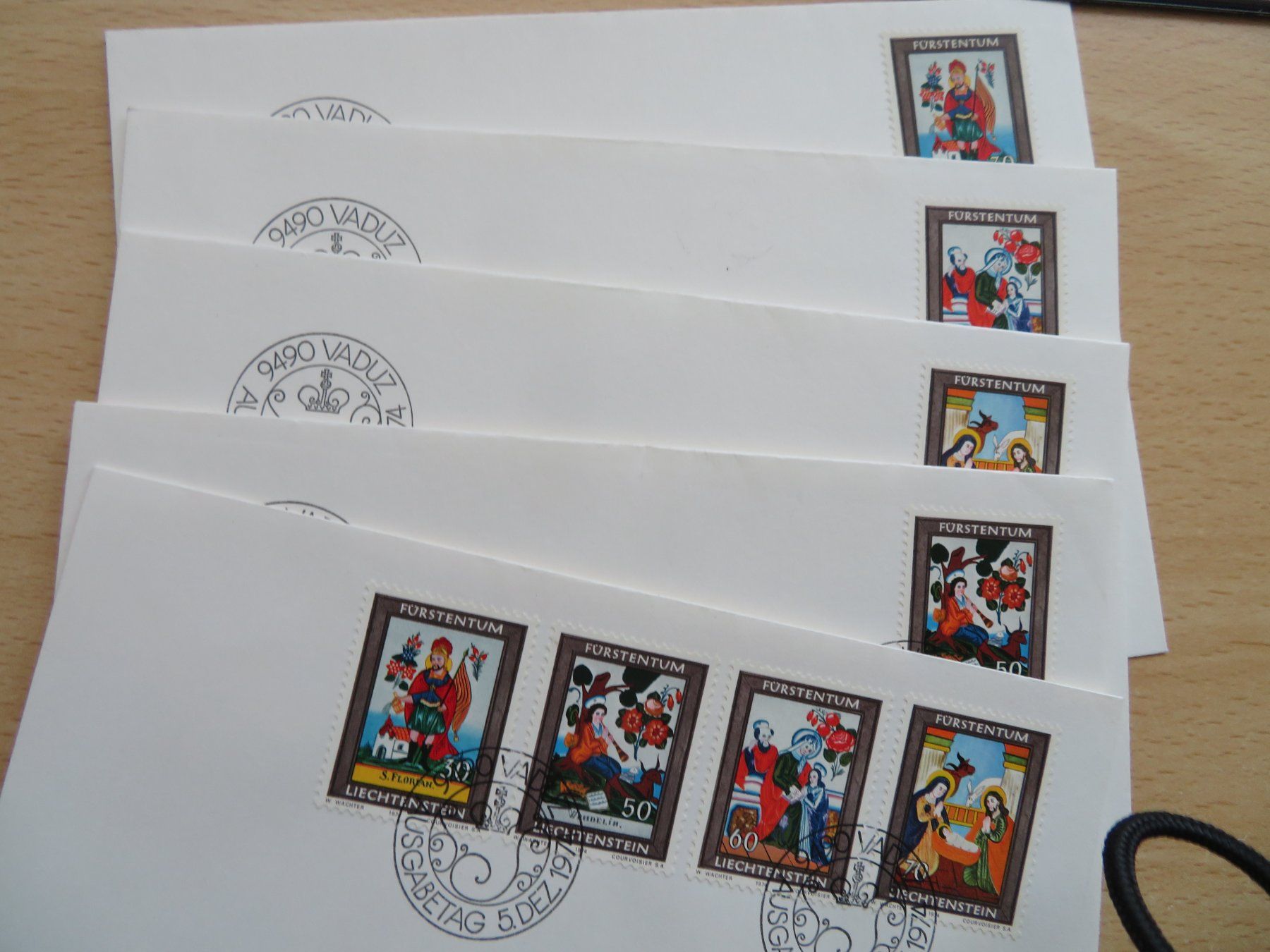 Alle Briefmarken: Liechtenstein FDC 1974 – Gebraucht aus Untereggen von Geobrocki 4
