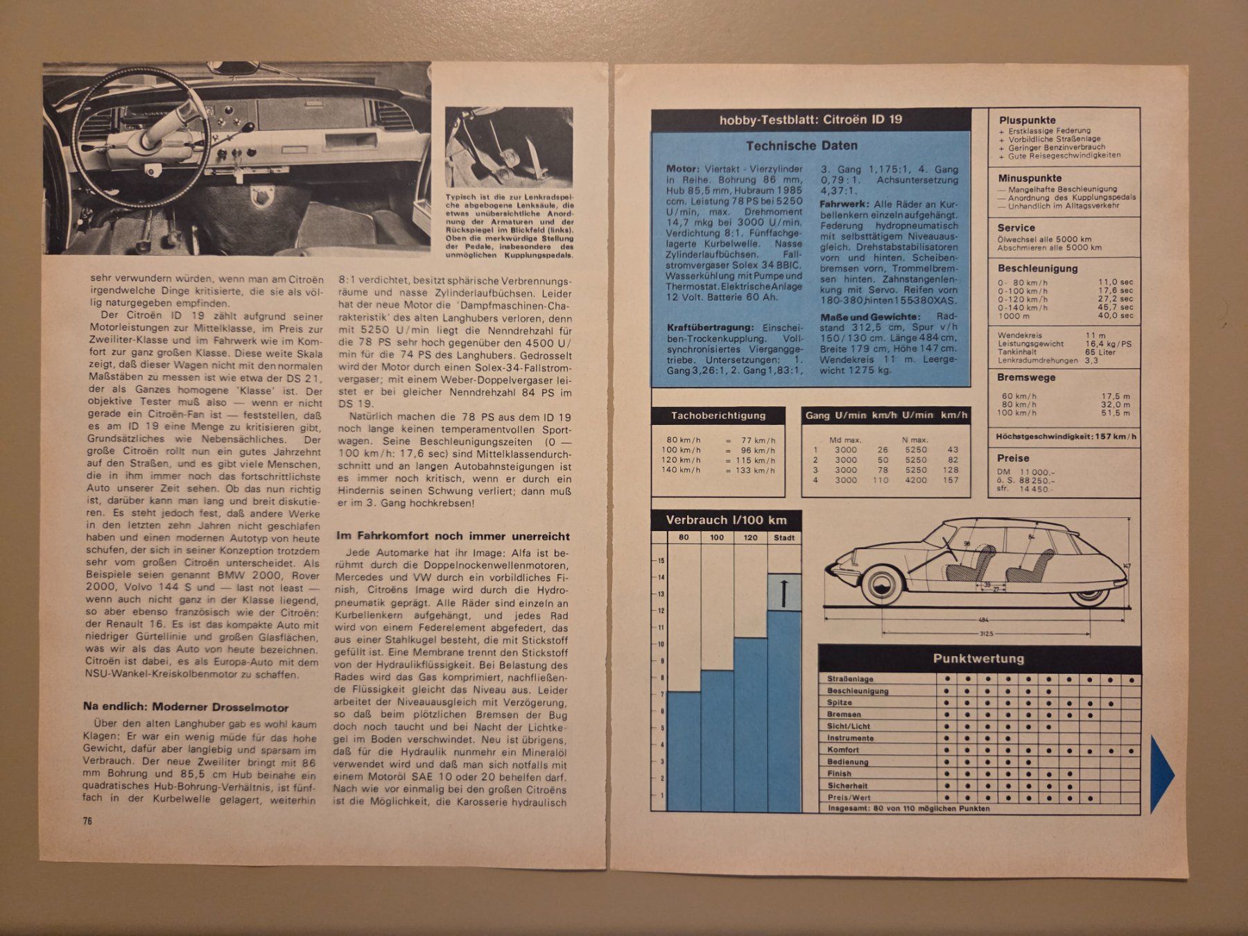 Zeitschriften & Magazine: Citroën ID 19 - Testbericht 1967 – Gebraucht aus Wilen b. Wollerau von 4banger 1