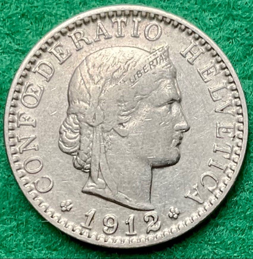 Tutti le monete: Pièce de 20 ct suisse 1912 – Usato da Plan-les-Ouates venduto da gab_cgf6