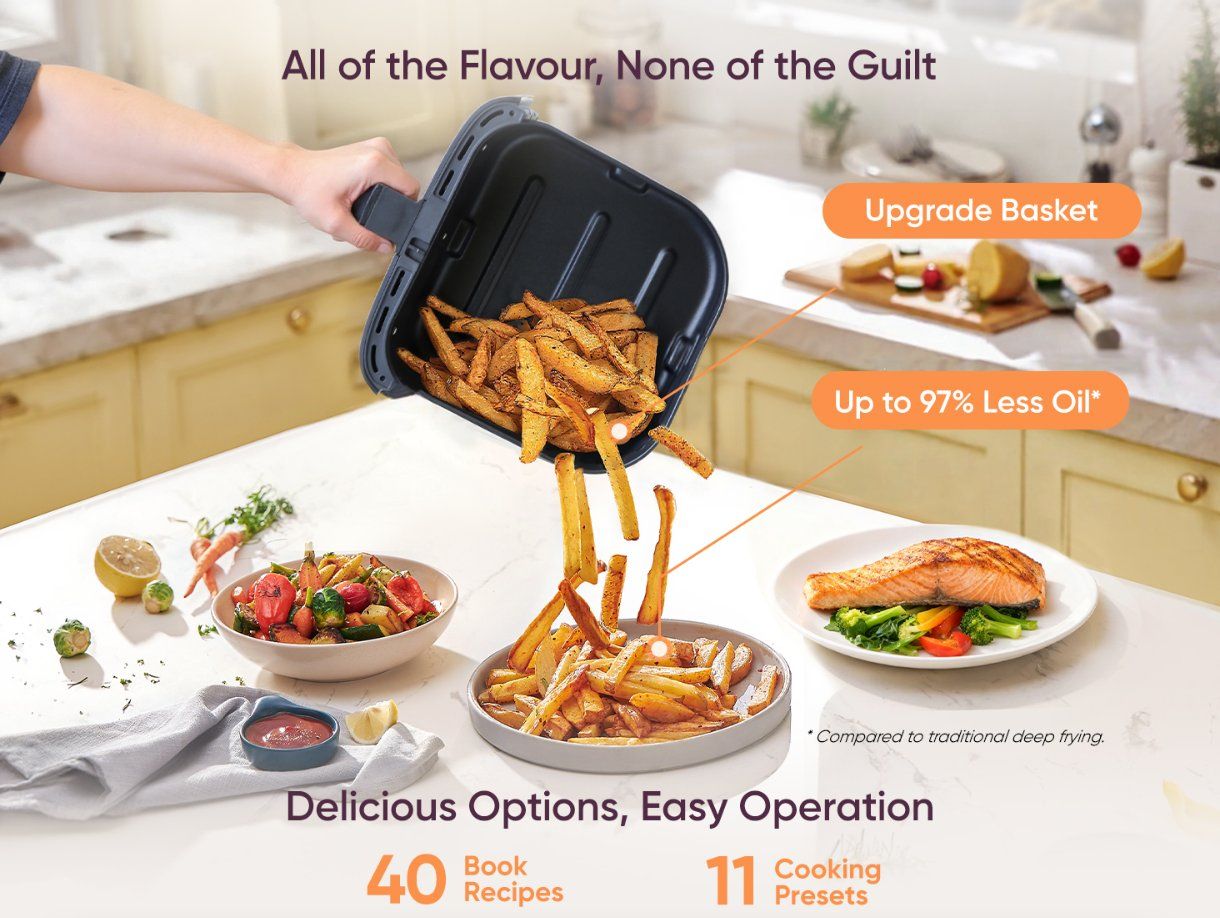 Elettrodomestici da cucina: Heissluftfritteuse Airfryer 5.5L 1700W Touch 11 Programme – Nuovo e nell'imballaggio originale da Genève venduto da Top-Trend 6