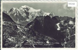 Vue du Col de Barberine - Le Mont Blanc - Chaine des Aiguill