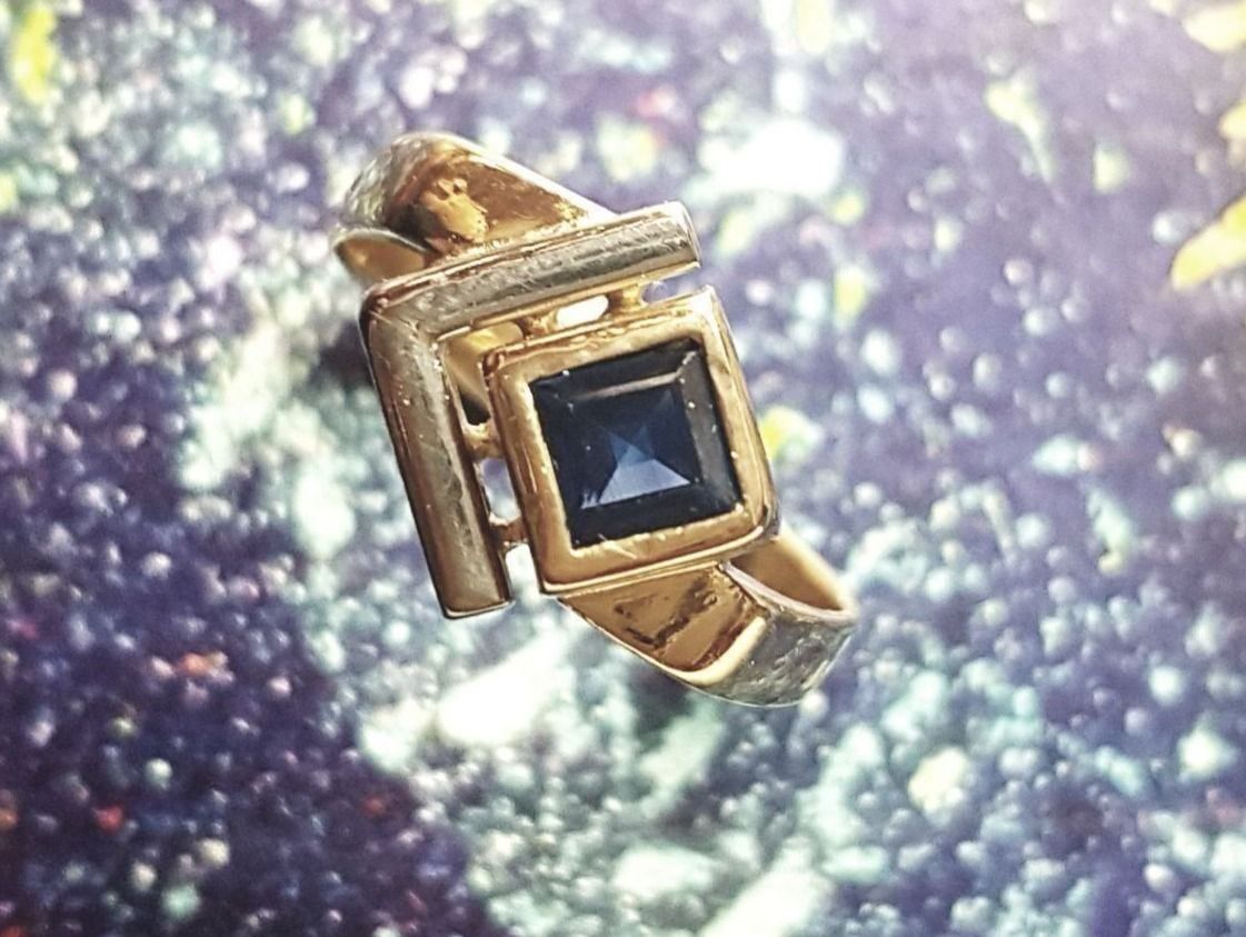 Ringe: Edler Saphir Ring im Carréeschliff – Neu (gemäss Beschreibung) aus Unterägeri von Altgoldschmuck 6