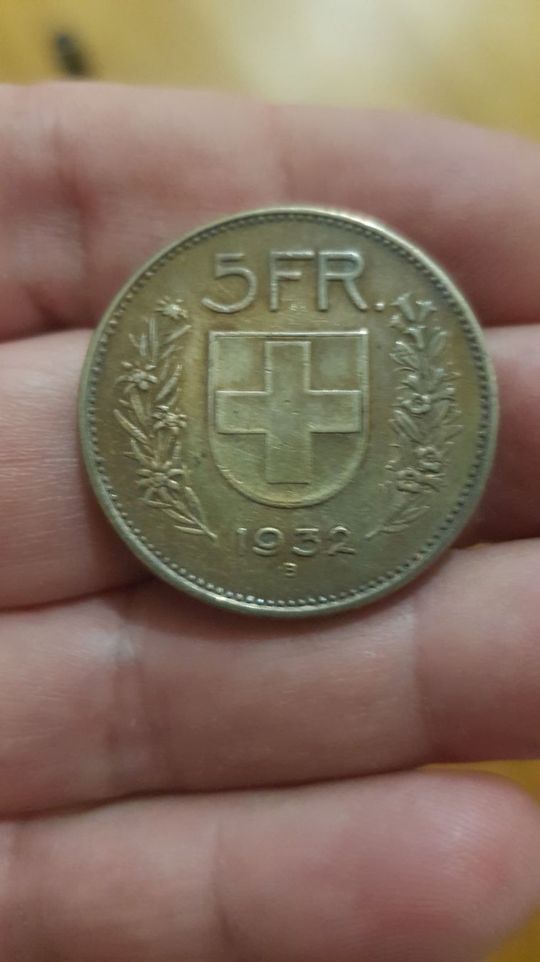 Alle Münzen: 5 francs 1932 – Gebraucht aus Meyrin von menelaos77 1